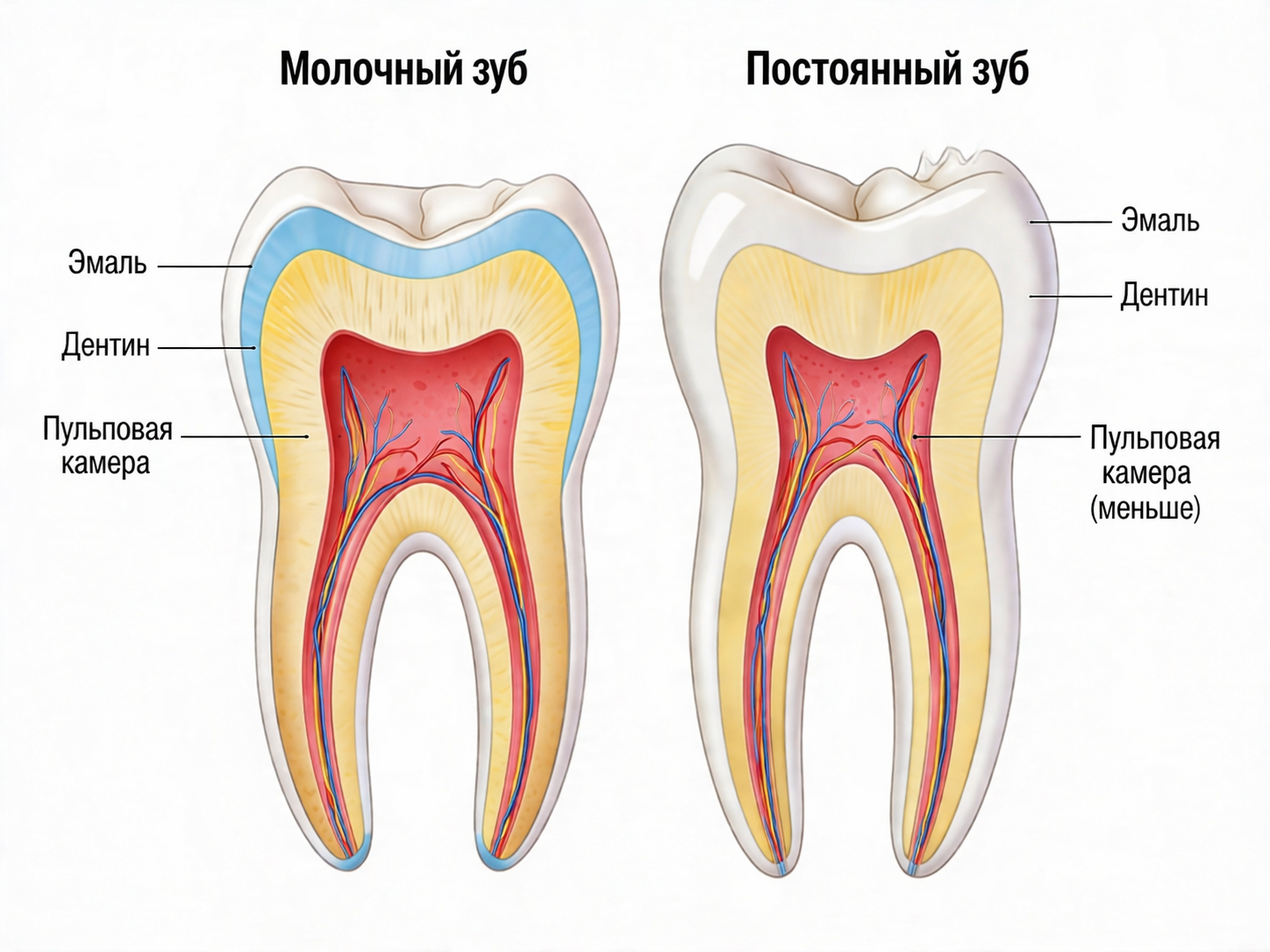 Чем молочные зубы отличаются от постоянных: полное сравнение и руководство для родителей